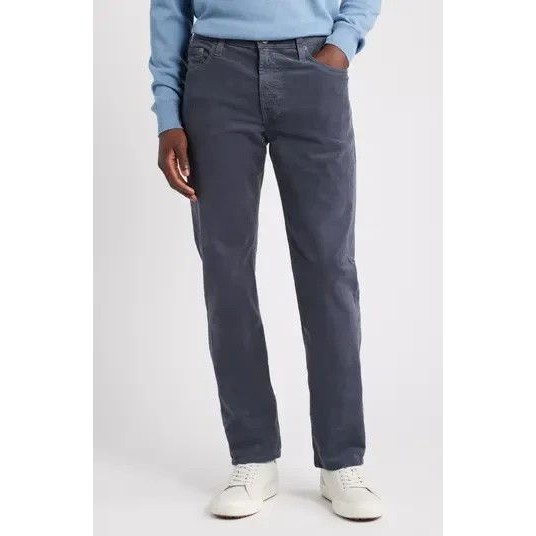 Ag Jeans Mens Size 32x34 Grey Corduroy Slim Straight Stretch Everett $225